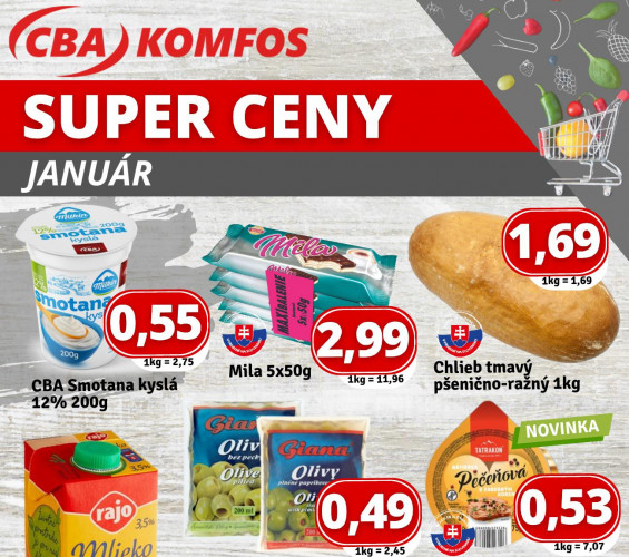 cba-komfos - leták CBA Komfos Január od 02.01.2025