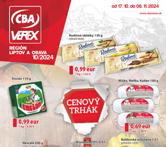 CBA Verex - leták od 17.10.2024