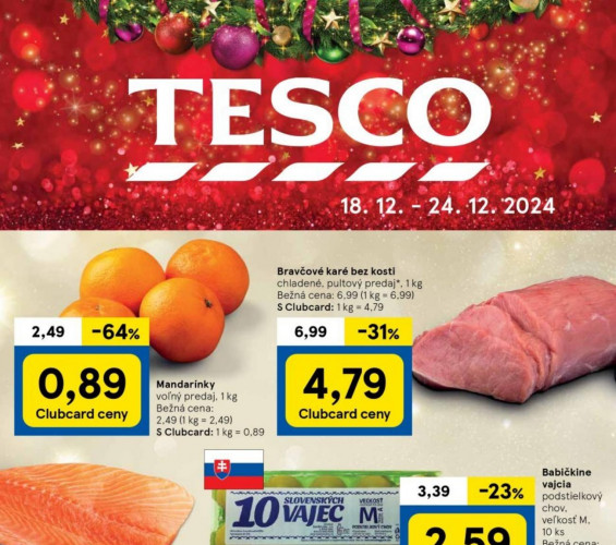 Tesco - Leták Tesco Hypermarkety od 18.12.2024