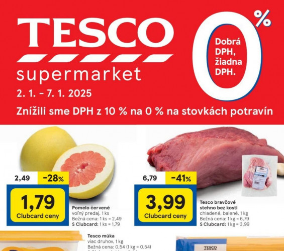 Tesco - Leták Tesco Supermarkety od 02.01.2025