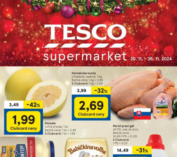 Tesco - Leták Tesco Supermarkety od 20.11.2024