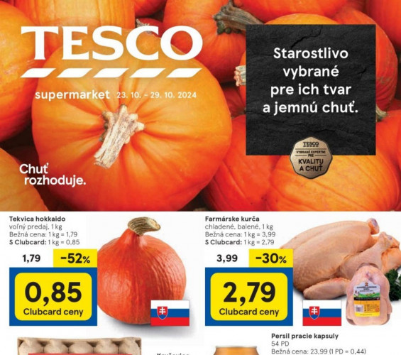 Tesco - Leták Tesco Supermarkety od 23.10.2024