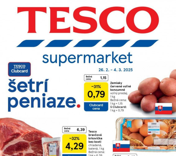 Tesco - Leták Tesco Supermarkety od 26.02.2025