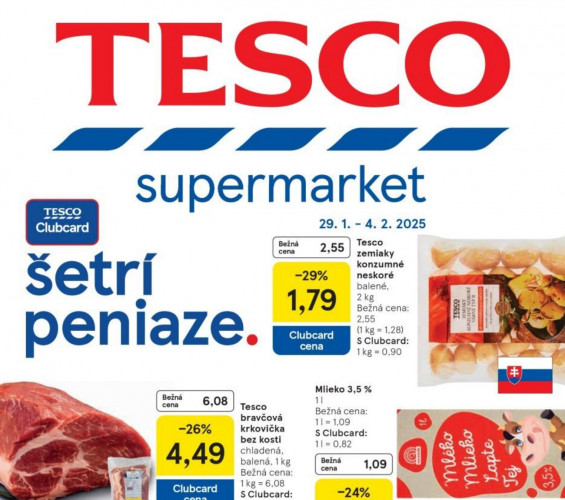 Tesco - Leták Tesco Supermarkety od 29.01.2025